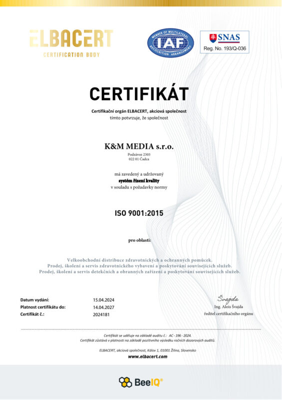KM MEDIA s.r.o. 9001 2024 CZ
